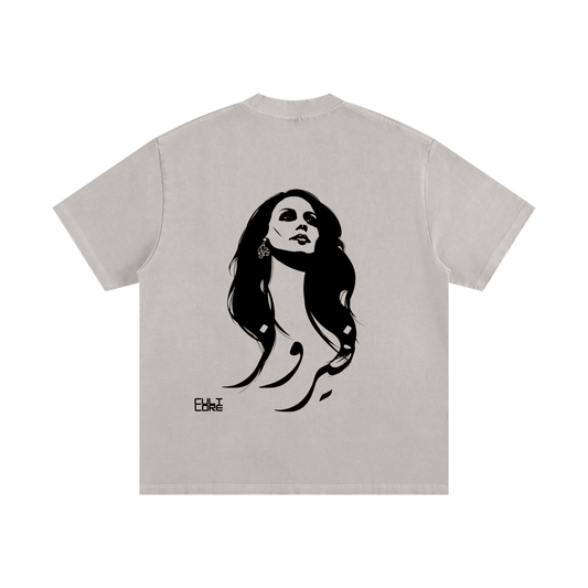 LE BEIRUT LIGHT. Heavyweight Vintage Washed Frayed T-Shirt